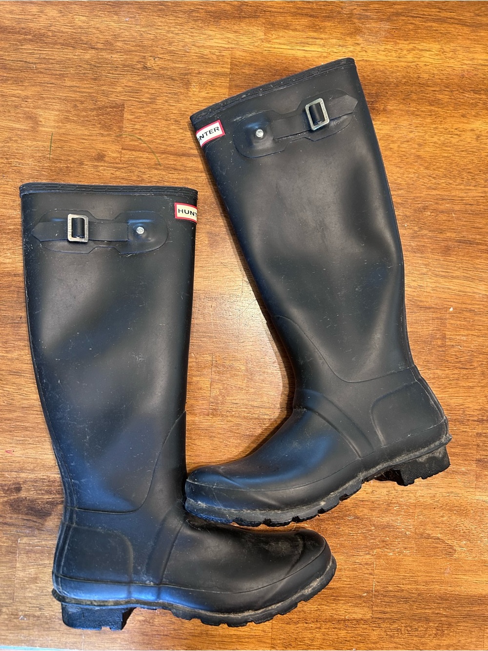 Hunter Black Tall Rain Boots size 9